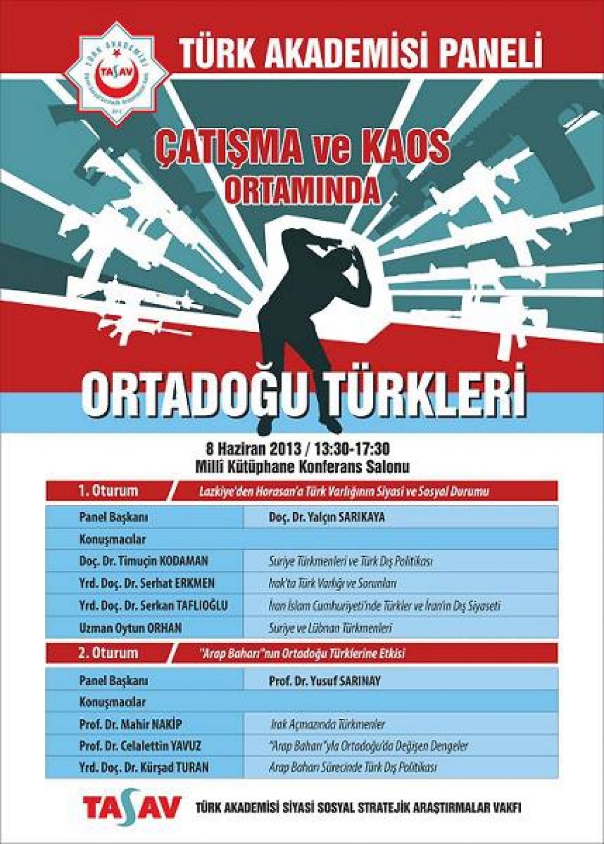 Panel Duyurusu: &quot;Çatışma ve Kaos Ortamında Ortadoğu Türkleri&quot;