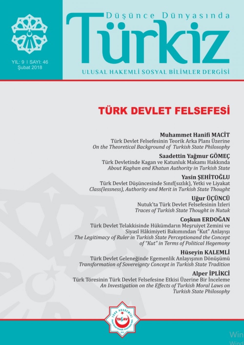 Sayı 46: Türk Devlet Felsefesi